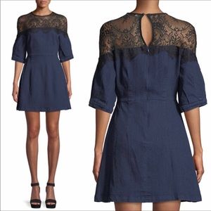 $25 TODAY ONLY! Neiman Marcus NWT Denim Lace Dress